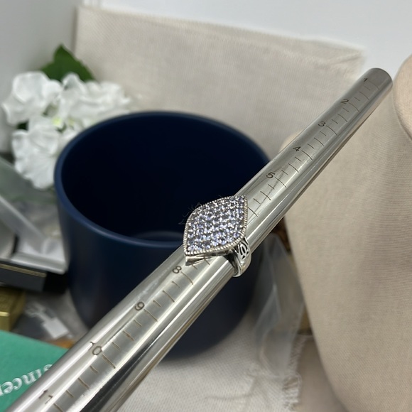 Vintage Estate 925 Sterling Silver Amethyst Statement Ring - Size 7 - Picture 10 of 17